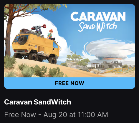 Epic Games Freebie: Get Caravan SandWitc for FREE
